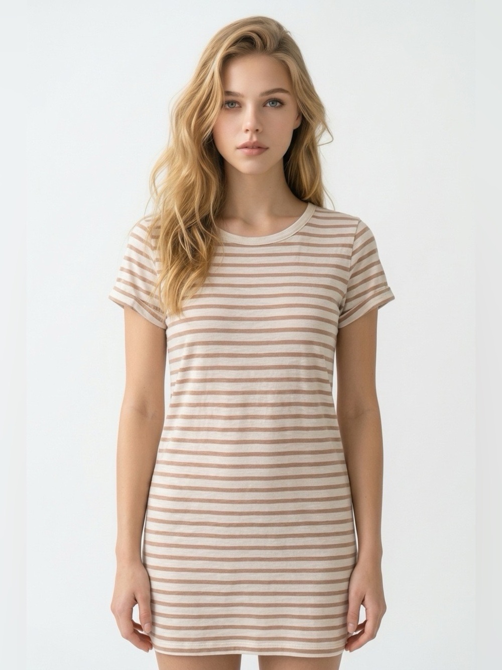 Universal Thread Beige and White Knit Dress